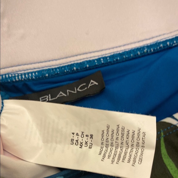 LA-BLANCA Women Swim Tankini
Hipster Floral Neck Top Size 4 - Picture 9 of 9